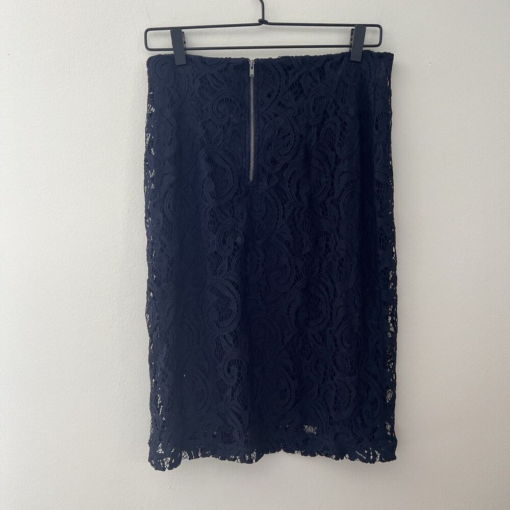 Adrianna Papell Women's Black Lace Back Zipper Formal Pencil Skirt Size S - Picture 2 of 8
